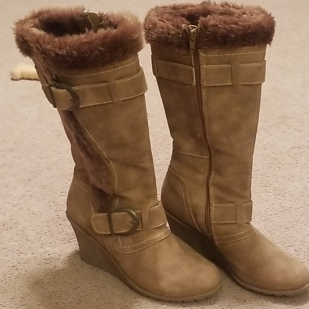 Nicole faux fur trimmed boots